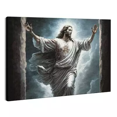 Obraz na płótnie abstrakcja Jezus Zbawiciel w niebie