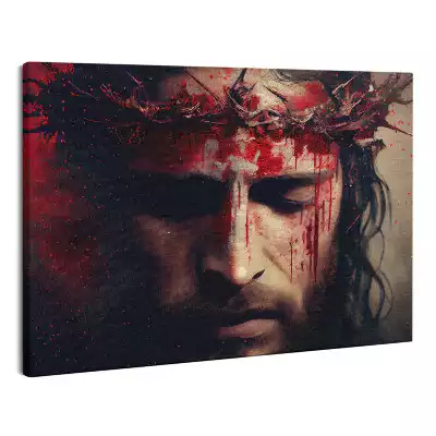 Foto obraz na płótnie Jezus Cierpiący w Koronie