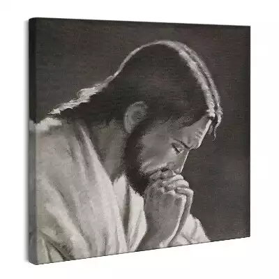 Obraz na płótnie Jezus Modlitwa czarno biały