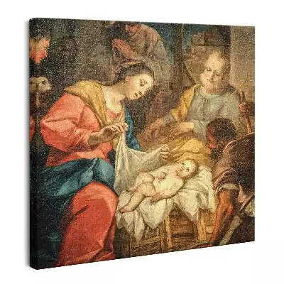 Obraz na płótnie Narodzenie Jezusa w stajence