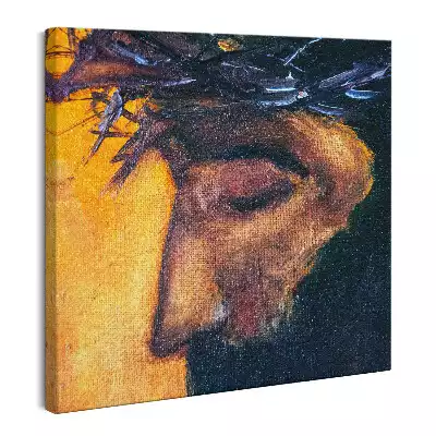 Obraz na płótnie Twarz Jezusa w koronie cierniowej