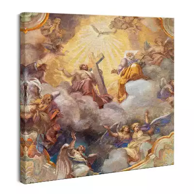 Obraz na płótnie Fresk Chwała Trójcy Świętej Włochy