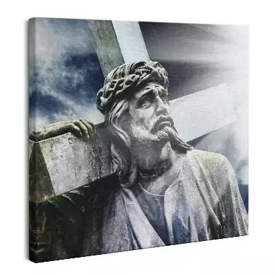 Obraz na płótnie Kamienna statua Jezusa Chrystusa