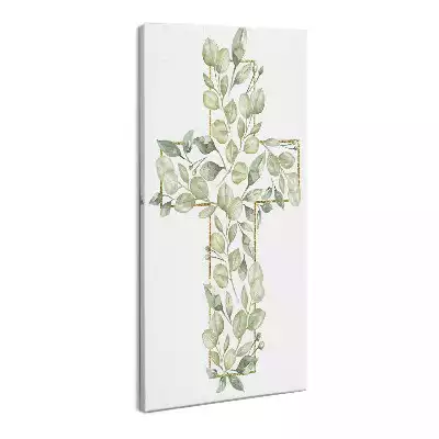 Foto obraz na płótnie Krzyż Motywy Roślinne