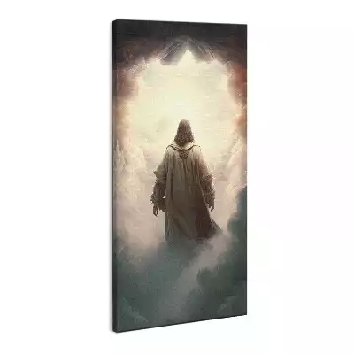 Foto obraz na płótnie Jezus w niebie chmurach