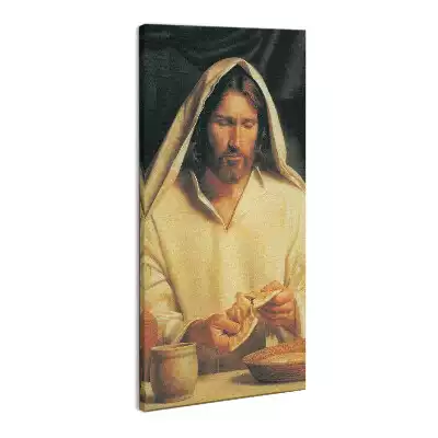 Foto obraz na płótnie Chrystus Jezus Łamiący Chleb