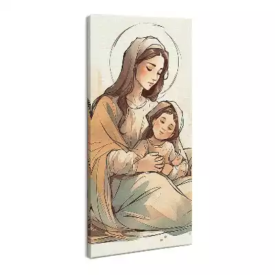 Foto obraz na płótnie Ilustracja Maryja z dzieciątkiem
