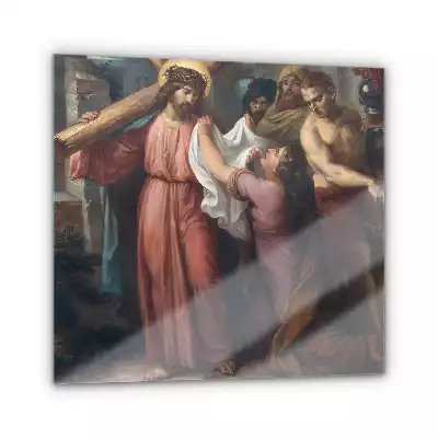 Obraz szklany Weronika Wyciera twarz Jezusa