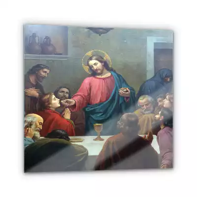 Obraz szklany Ostatnia wieczerza Jezus Religia