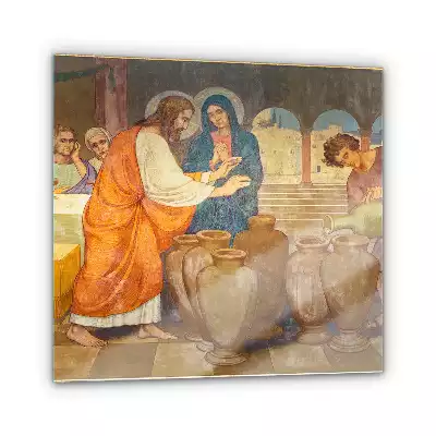 Obraz szklany Cud Jezusa w Kanie Galilejskiej