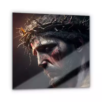 Obraz na szkle Jezus w Koronie Cierniowej