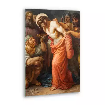 Obraz szklany Jezus odarty z szat droga krzyżowa