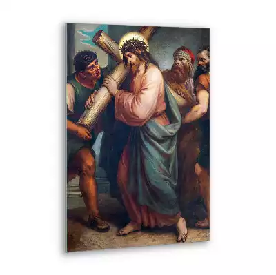 Obraz szklany Jezus Chrystus niesie swój Krzyż