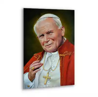 Obraz szklany Papież Jan Paweł II autorstwa Zbigniewa Kotyłło