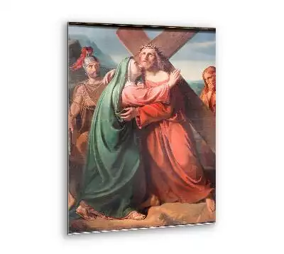 Obraz szklany Jezus z Maryją Droga Krzyżowa