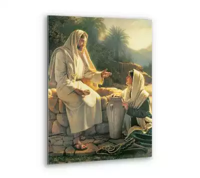 Obraz szklany Dobra samarytanka z Jezusem