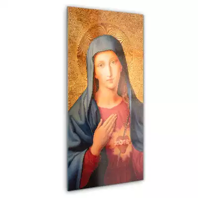 Obraz szklany Serce Maryja Maryi Dziewicy