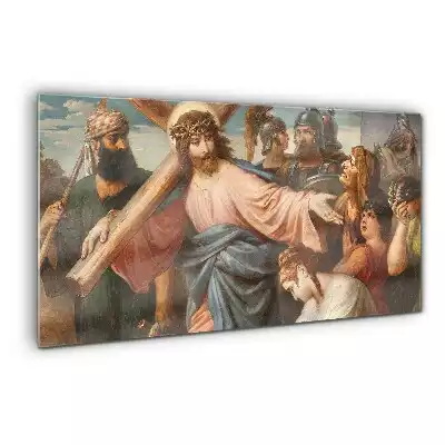 Obraz na szkle Jezus spotyka kobiety z Jeruzalem