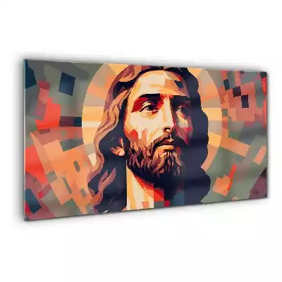 Obraz na szkle Zbawiciel Pan Jezus Kubizm