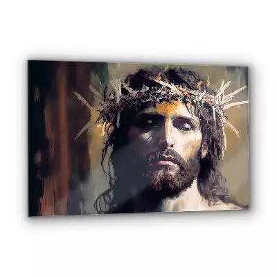 Obraz na szkle Jezus w koronie cierniowej