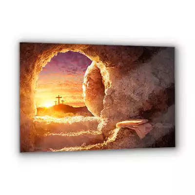 Obraz na szkle Grota Krzyż Odkupienie Bóg