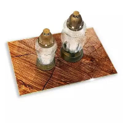 Podstawka na znicz prostokątna Struktura drewno