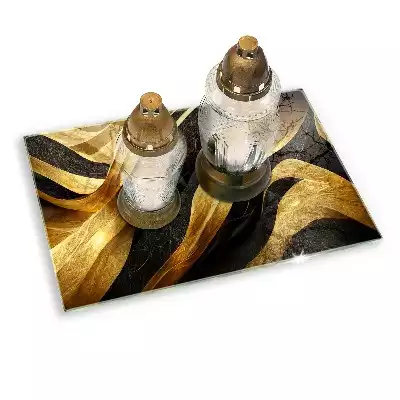 Szklana podstawka pod znicz prostokątna Elegancka abstrakcja