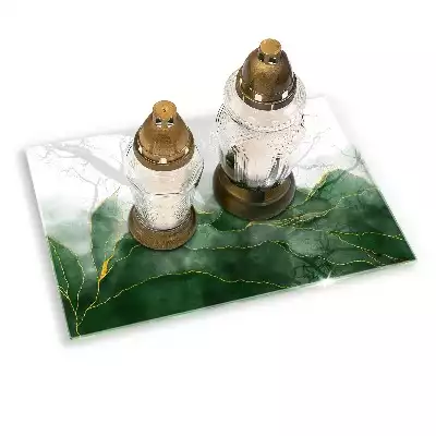 Szklana podstawka pod znicz prostokątna Abstrakcja natura