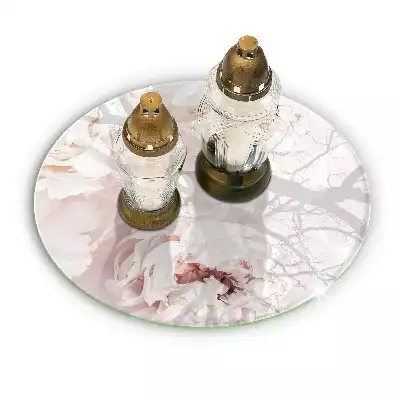 Podkładka na znicze okrągła Pastelowe piwonie