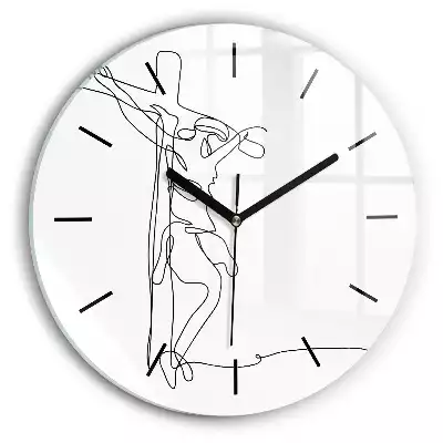 Zegar szklany okrągły Grafika Jezus na krzyżu