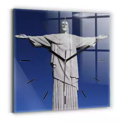 Zegar ścienny kwadratowy Jezus w Rio de Janeiro