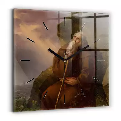 Zegar ścienny kwadrat Chrześcijański Święty