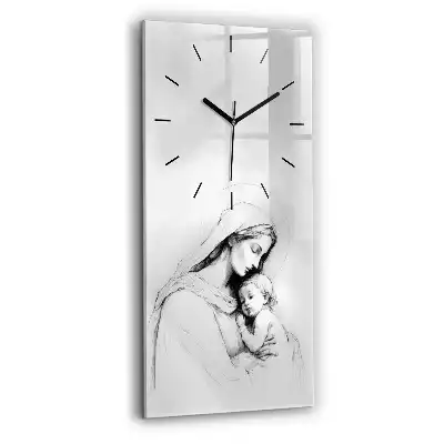 Zegar szklany pion Ilustracja Jezus Maryja